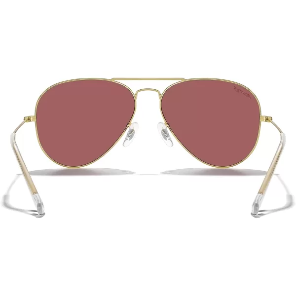 MERRYS Classic Polarized Aviator Sunglasses for Men Women S6025Polished Gold FrameViolet Lens