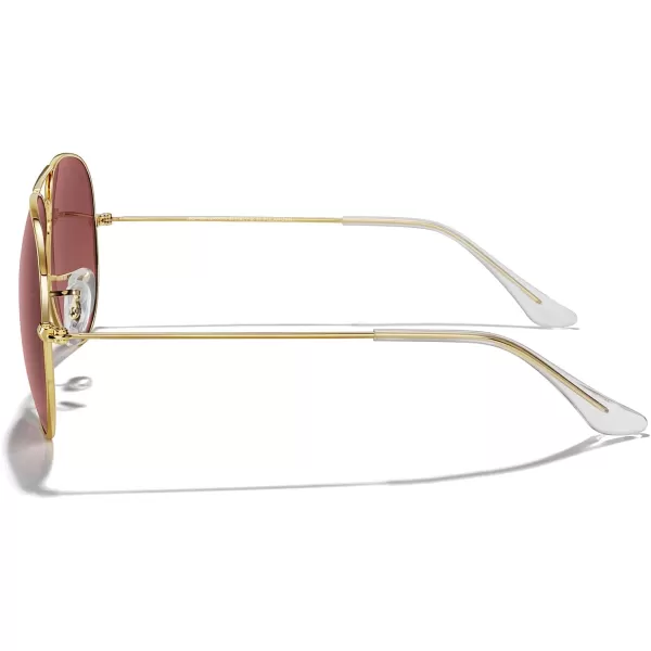 MERRYS Classic Polarized Aviator Sunglasses for Men Women S6025Polished Gold FrameViolet Lens