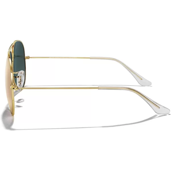 MERRYS Classic Polarized Aviator Sunglasses for Men Women S6025Rose Gold FrameCopper Lens
