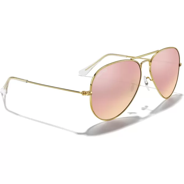 MERRYS Classic Polarized Aviator Sunglasses for Men Women S6025Rose Gold FrameCopper Lens