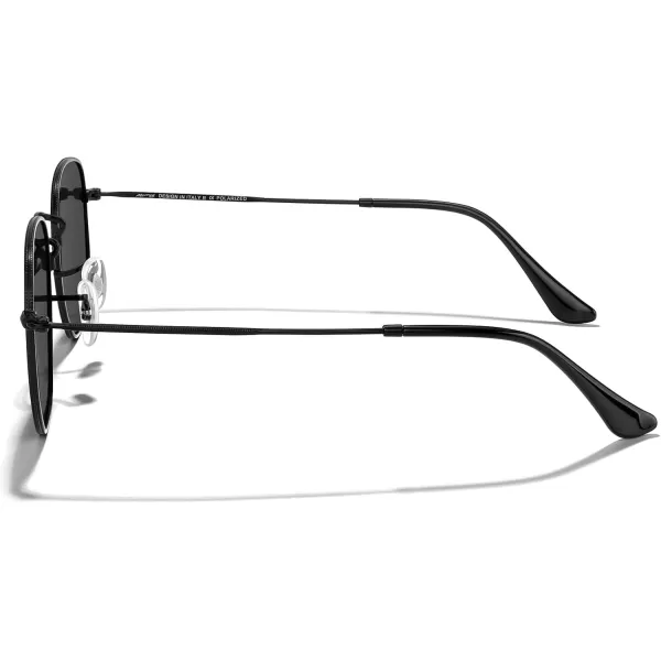 MERRYS Classic Polarized Sunglasses for Women Men Vintage Polygon Square Shades S6548Black FrameBlack Lens