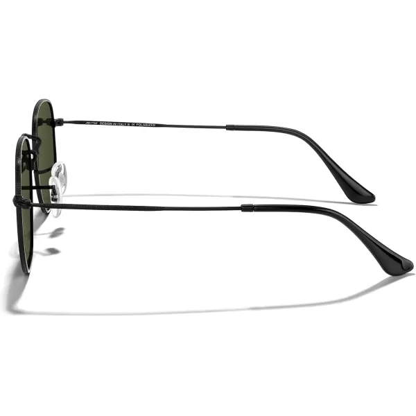 MERRYS Classic Polarized Sunglasses for Women Men Vintage Polygon Square Shades S6548Black FrameG15 Lens