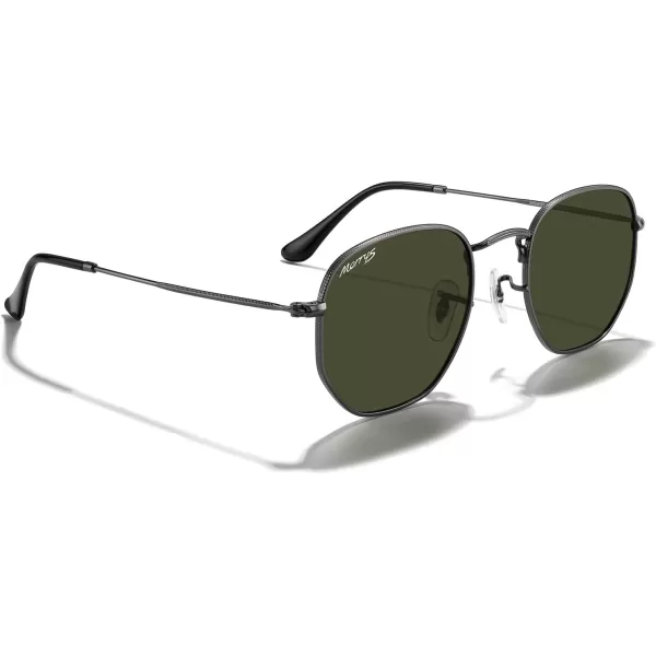 MERRYS Classic Polarized Sunglasses for Women Men Vintage Polygon Square Shades S6548Gunmetal FrameG15 Lens