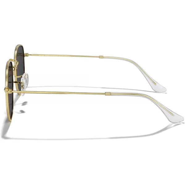 MERRYS Classic Polarized Sunglasses for Women Men Vintage Polygon Square Shades S6548Polished Gold FrameBlack Lens