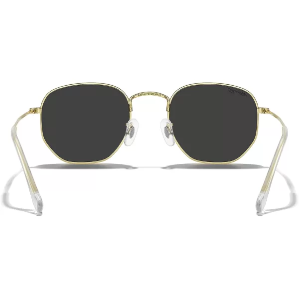 MERRYS Classic Polarized Sunglasses for Women Men Vintage Polygon Square Shades S6548Polished Gold FrameBlack Lens