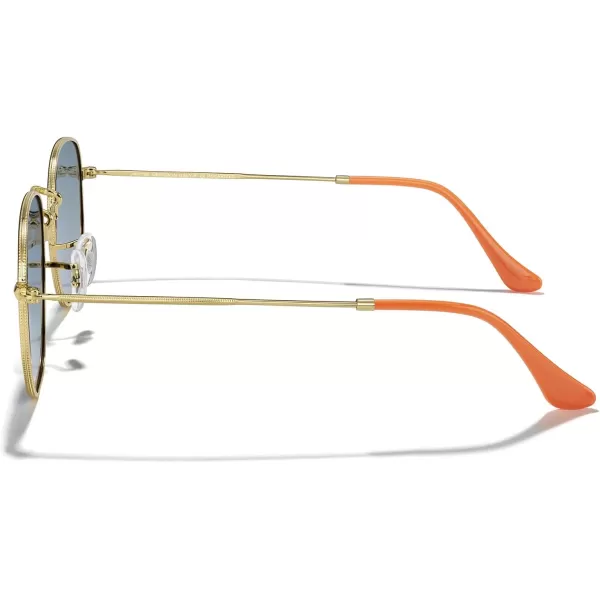 MERRYS Classic Polarized Sunglasses for Women Men Vintage Polygon Square Shades S6548Polished Gold FrameBlue Gradient Lens