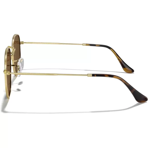 MERRYS Classic Polarized Sunglasses for Women Men Vintage Polygon Square Shades S6548Polished Gold FrameBlue Mirror Lens