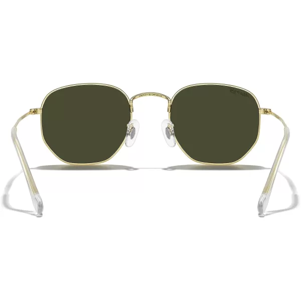 MERRYS Classic Polarized Sunglasses for Women Men Vintage Polygon Square Shades S6548Polished Gold FrameG15 Lens