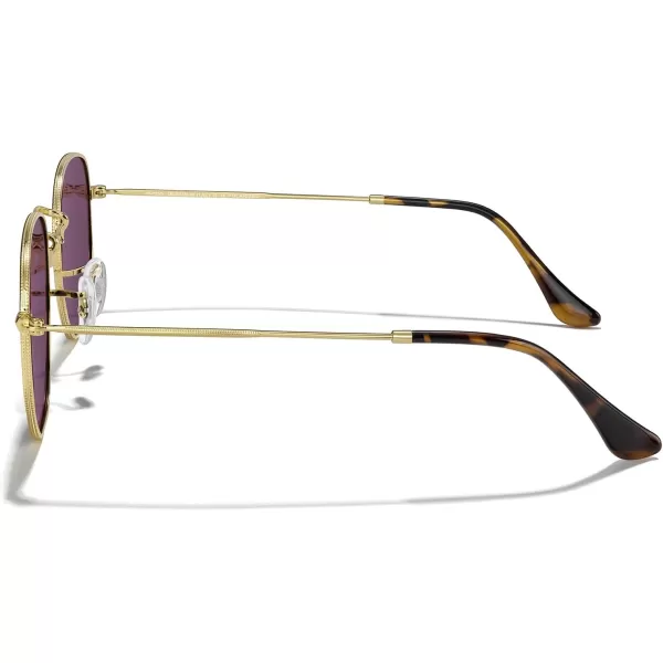 MERRYS Classic Polarized Sunglasses for Women Men Vintage Polygon Square Shades S6548Polished Gold FrameGreen Mirror Lens