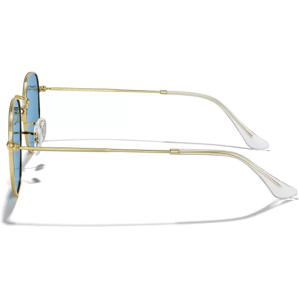 MERRYS Classic Polarized Sunglasses for Women Men Vintage Polygon Square Shades S6548Polished Gold FrameLight Blue Lens
