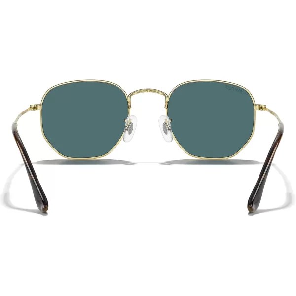 MERRYS Classic Polarized Sunglasses for Women Men Vintage Polygon Square Shades S6548Polished Gold FrameOrange Mirror Lens