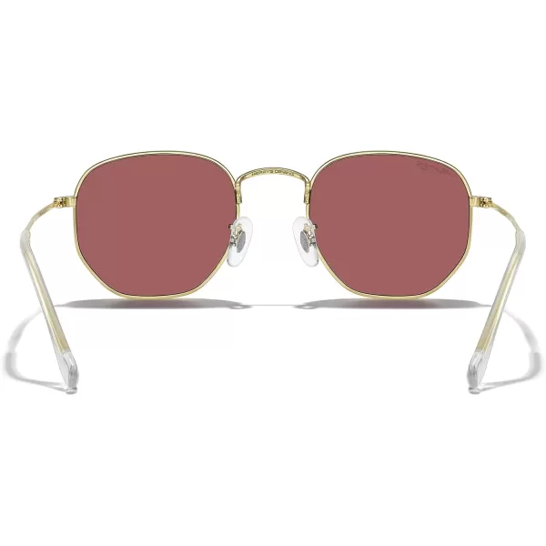 MERRYS Classic Polarized Sunglasses for Women Men Vintage Polygon Square Shades S6548Polished Gold FrameViolet Lens