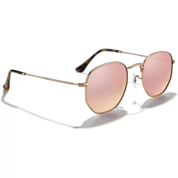 MERRYS Classic Polarized Sunglasses for Women Men Vintage Polygon Square Shades S6548Rose Gold FrameCopper Lens