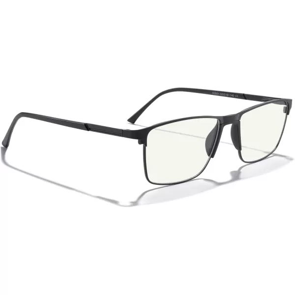 MERRYS Fashion Blue Light Blocking Glasses  Reading Glasses Metal Frame Spring Hinge Readers for Men EyeglassesBlack52mm