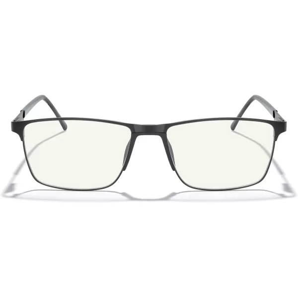 MERRYS Fashion Blue Light Blocking Glasses  Reading Glasses Metal Frame Spring Hinge Readers for Men EyeglassesBlack52mm