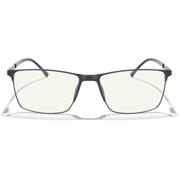 MERRYS Fashion Blue Light Blocking Glasses  Reading Glasses Metal Frame Spring Hinge Readers for Men EyeglassesBlack55mm