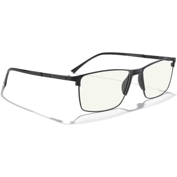 MERRYS Fashion Blue Light Blocking Glasses  Reading Glasses Metal Frame Spring Hinge Readers for Men EyeglassesBlack55mm