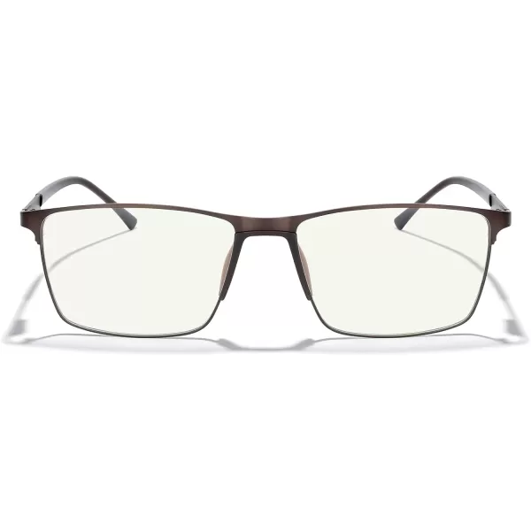 MERRYS Fashion Blue Light Blocking Glasses  Reading Glasses Metal Frame Spring Hinge Readers for Men EyeglassesBrown55mm