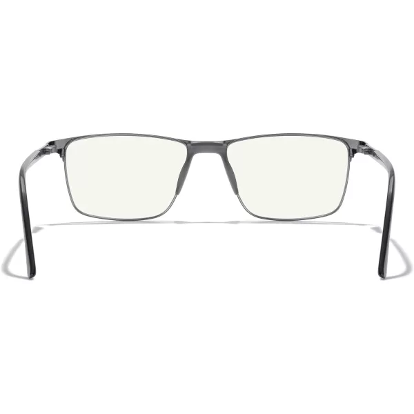 MERRYS Fashion Blue Light Blocking Glasses  Reading Glasses Metal Frame Spring Hinge Readers for Men EyeglassesGray52mm