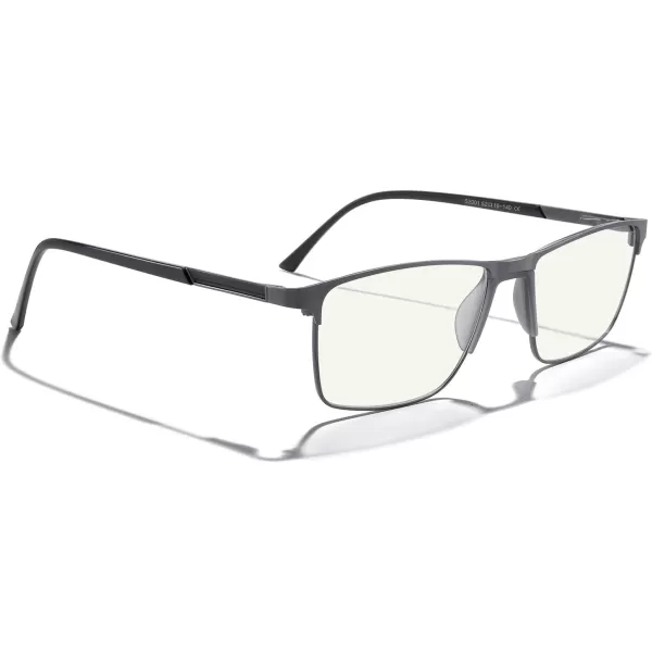 MERRYS Fashion Blue Light Blocking Glasses  Reading Glasses Metal Frame Spring Hinge Readers for Men EyeglassesGray52mm