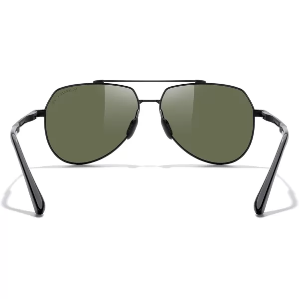 MERRYS Men Classic Pilot Sunglasses for Men Women  Polarized Driving Sun glasses Mirrored Lens UV 400 Protection 58 MMA Black FrameBlue Mirror Lens