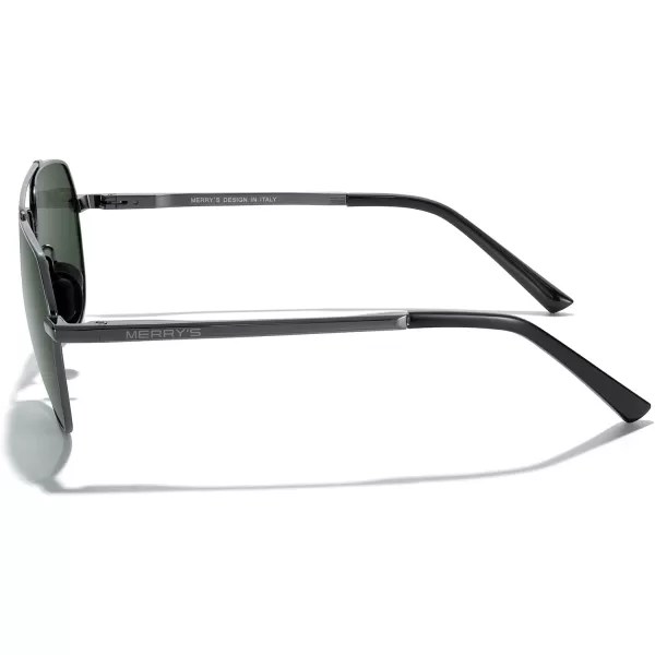MERRYS Men Classic Pilot Sunglasses for Men Women  Polarized Driving Sun glasses Mirrored Lens UV 400 Protection 58 MMAgray FrameG15 Lens