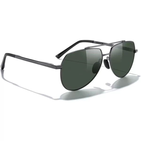 MERRYS Men Classic Pilot Sunglasses for Men Women  Polarized Driving Sun glasses Mirrored Lens UV 400 Protection 58 MMAgray FrameG15 Lens