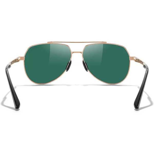 MERRYS Men Classic Pilot Sunglasses for Men Women  Polarized Driving Sun glasses Mirrored Lens UV 400 Protection 58 MMArose Gold FrameRose Red Mirror Lens
