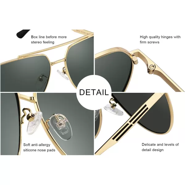 MERRYS Men Classic Pilot Sunglasses for Men Women  Polarized Driving Sun glasses Mirrored Lens UV 400 Protection 58 MMZg15