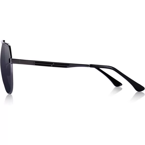 MERRYS Men Classic Pilot Sunglasses for Men Women  Polarized Driving Sun glasses Mirrored Lens UV 400 Protection 58 MMZgray