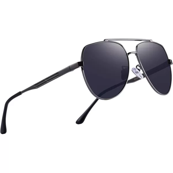 MERRYS Men Classic Pilot Sunglasses for Men Women  Polarized Driving Sun glasses Mirrored Lens UV 400 Protection 58 MMZgray