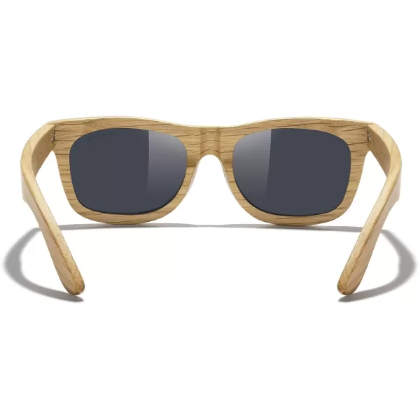 MERRYS Men Wooden Polarized Sunglasses 100 UV vintage Eyewear S5140Black
