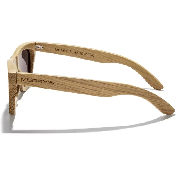 MERRYS Men Wooden Polarized Sunglasses 100 UV vintage Eyewear S5140Blue