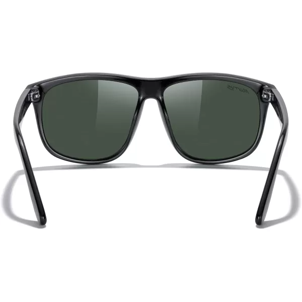 MERRYS Mens Oversized Square Polarized Sunglasses for Driving Fishing Golfing UV400 Protection S8147Black FrameG15 Lens