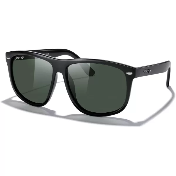 MERRYS Mens Oversized Square Polarized Sunglasses for Driving Fishing Golfing UV400 Protection S8147Black FrameG15 Lens