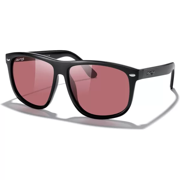 MERRYS Mens Oversized Square Polarized Sunglasses for Driving Fishing Golfing UV400 Protection S8147Black FrameRed Lens