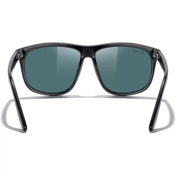 MERRYS Mens Oversized Square Polarized Sunglasses for Driving Fishing Golfing UV400 Protection S8147Black FrameRed Mirror Lens
