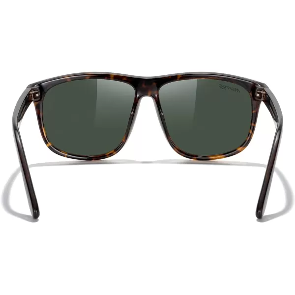 MERRYS Mens Oversized Square Polarized Sunglasses for Driving Fishing Golfing UV400 Protection S8147Leopard FrameG15 Lens