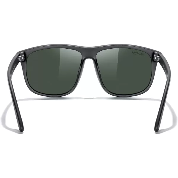 MERRYS Mens Oversized Square Polarized Sunglasses for Driving Fishing Golfing UV400 Protection S8147Matte Black FrameG15 Lens