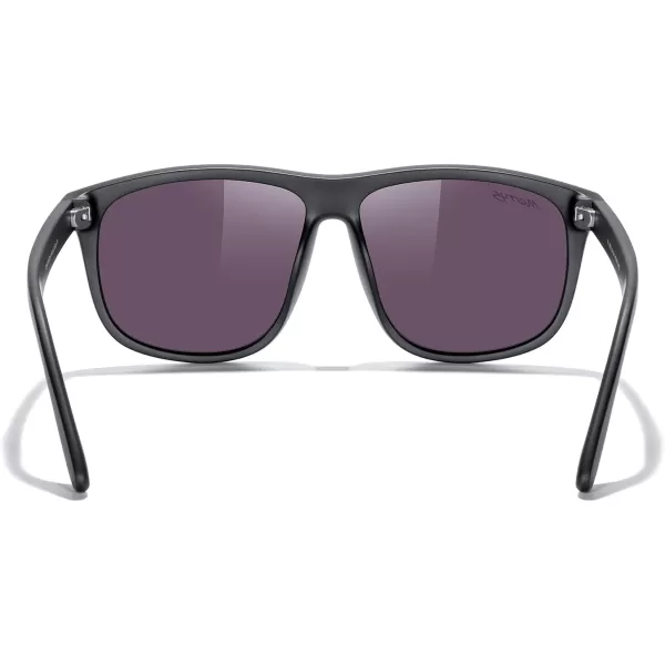 MERRYS Mens Oversized Square Polarized Sunglasses for Driving Fishing Golfing UV400 Protection S8147Matte Black FrameGreen Mirror Lens