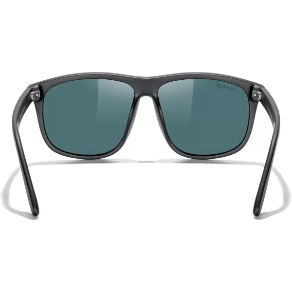 MERRYS Mens Oversized Square Polarized Sunglasses for Driving Fishing Golfing UV400 Protection S8147Matte Black FrameRed Mirror Lens