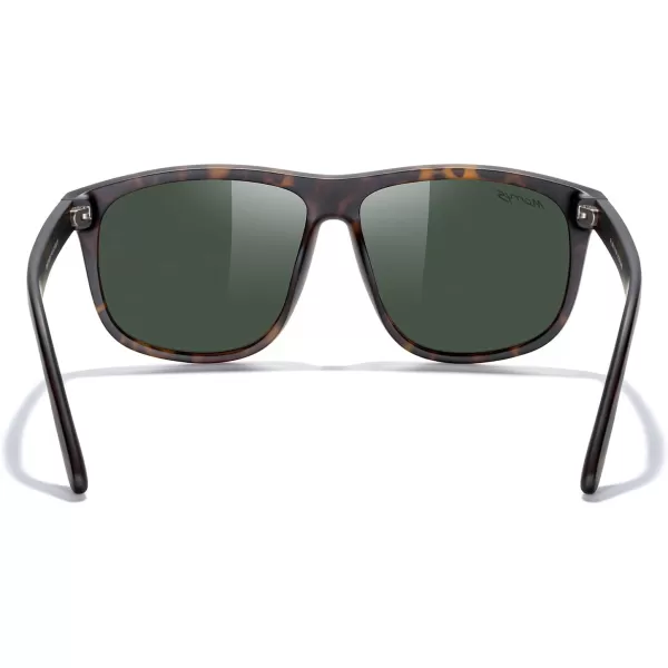 MERRYS Mens Oversized Square Polarized Sunglasses for Driving Fishing Golfing UV400 Protection S8147Matte Leopard FrameG15 Lens