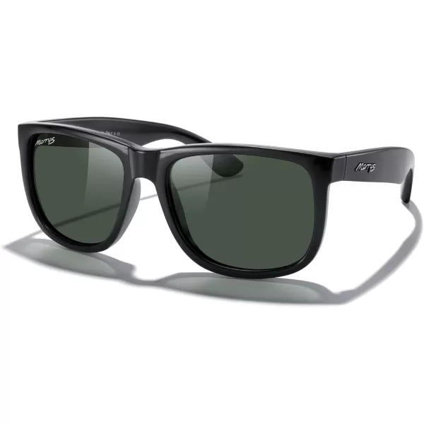 MERRYS Mens Rectangular Polarized Sunglasses UV400 Protection for Driving Fishing Hiking Golf Outdoor Sport Glasses S8165Black FrameG15 Lens