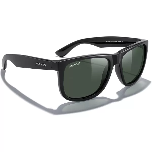 MERRYS Mens Rectangular Polarized Sunglasses UV400 Protection for Driving Fishing Hiking Golf Outdoor Sport Glasses S8165Black FrameG15 Lens