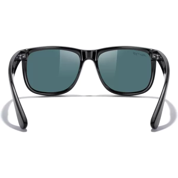 MERRYS Mens Rectangular Polarized Sunglasses UV400 Protection for Driving Fishing Hiking Golf Outdoor Sport Glasses S8165Black FramePink Mirror Lens