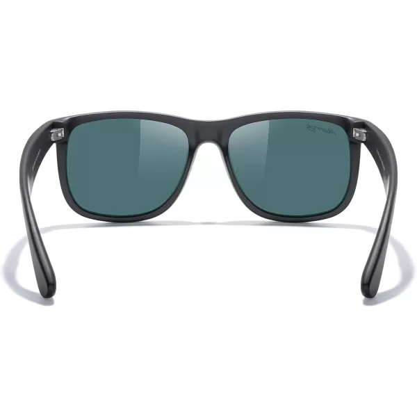MERRYS Mens Rectangular Polarized Sunglasses UV400 Protection for Driving Fishing Hiking Golf Outdoor Sport Glasses S8165Matte Black FrameRed Mirror Lens