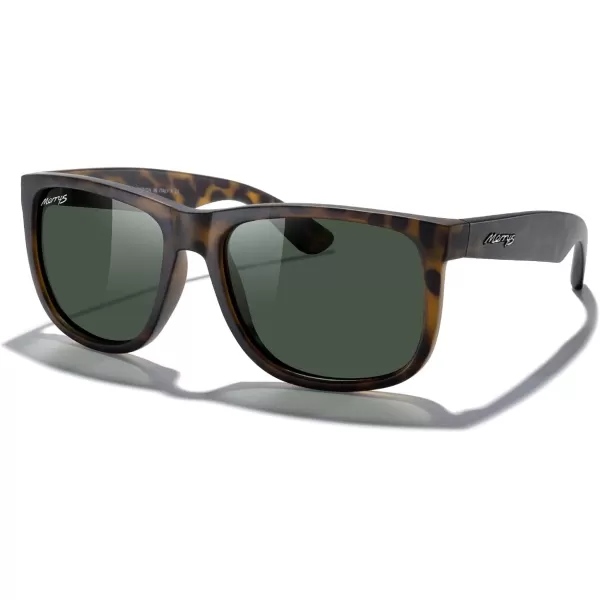 MERRYS Mens Rectangular Polarized Sunglasses UV400 Protection for Driving Fishing Hiking Golf Outdoor Sport Glasses S8165Matte Leopard FrameG15 Lens