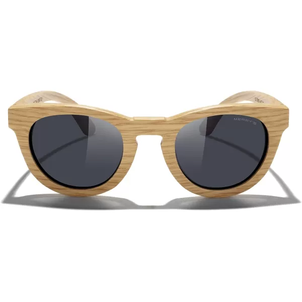MERRYS Polarized Wooden Coated Floating Sunglasses MensWomens vintage Eyewear S5268Black