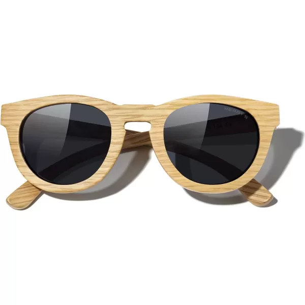 MERRYS Polarized Wooden Coated Floating Sunglasses MensWomens vintage Eyewear S5268Black
