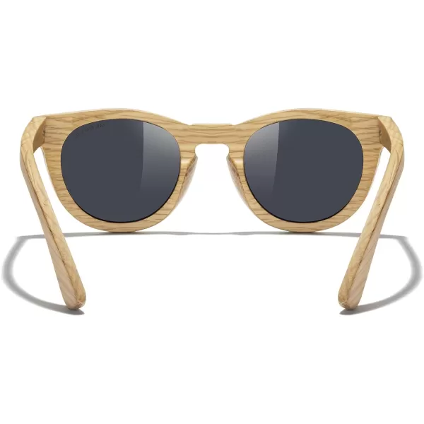 MERRYS Polarized Wooden Coated Floating Sunglasses MensWomens vintage Eyewear S5268Black